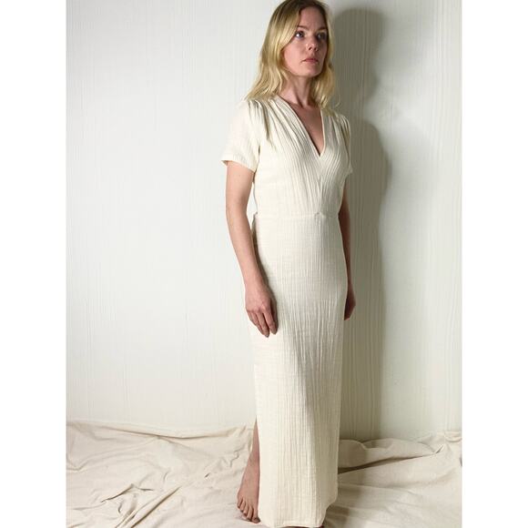RITA ROW Hedda Cream Gauze Cotton Dress US XS NWT - Picture 6 of 13